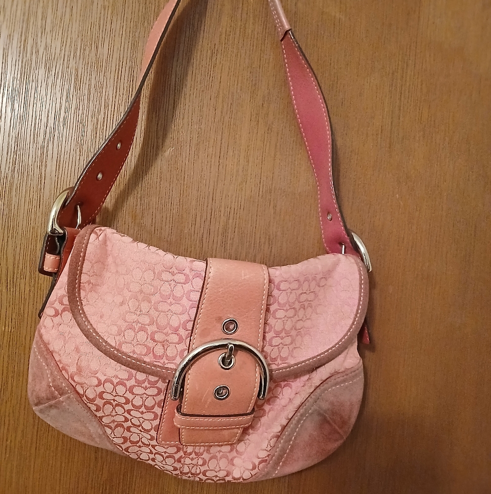 Pink Coach Shoulder Bag